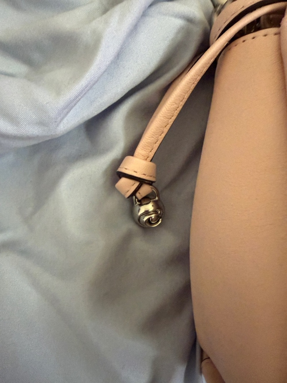 Coach Pebbled Leather Shoulder Bag in Blush Pink - Picture 4 of 7